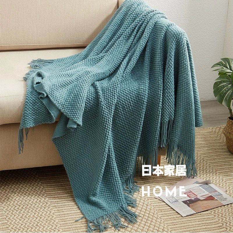 Warm Japanese - style Knitted Blanket