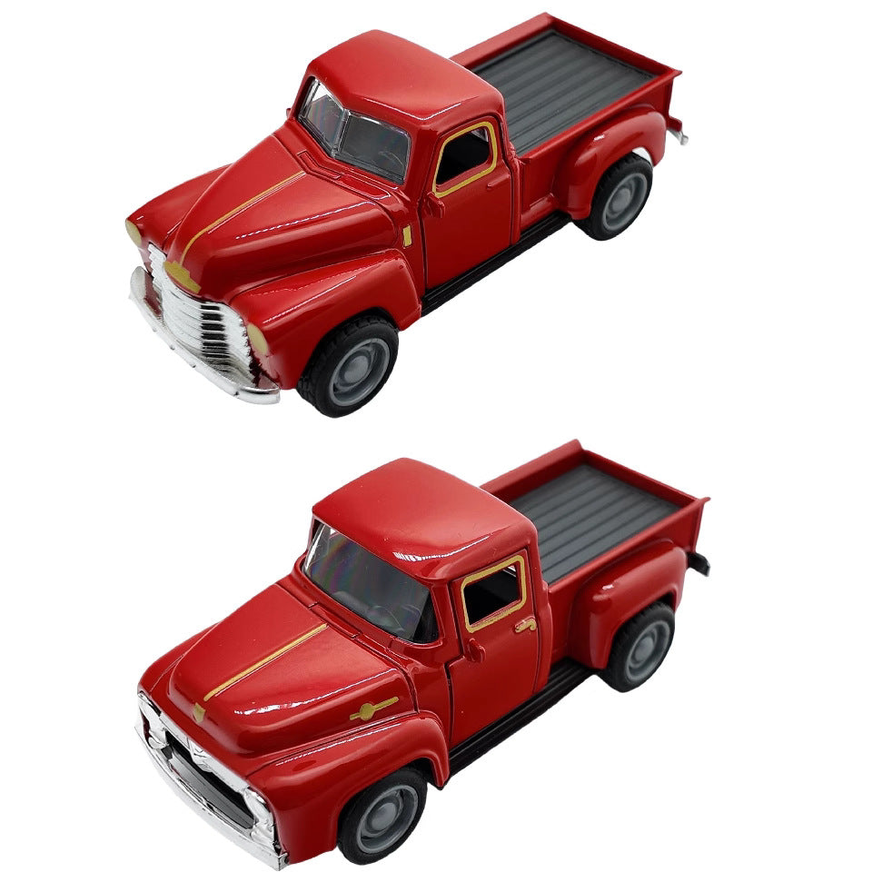 Vintage Alloy Pickup Truck Model – 1:32 Die-Cast Mini Car for Collectors & Home Decor