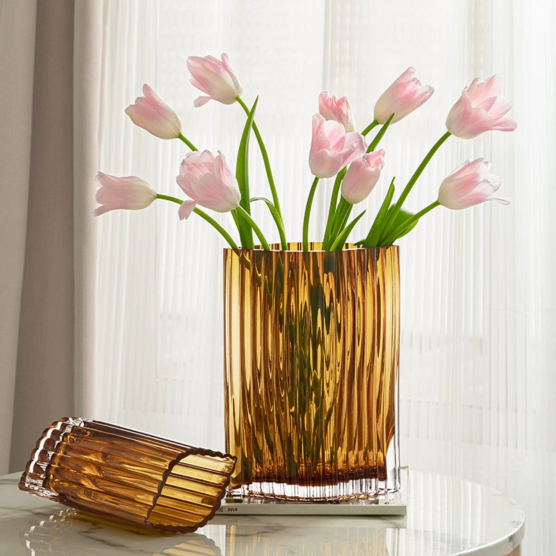 Light luxury leaf vase