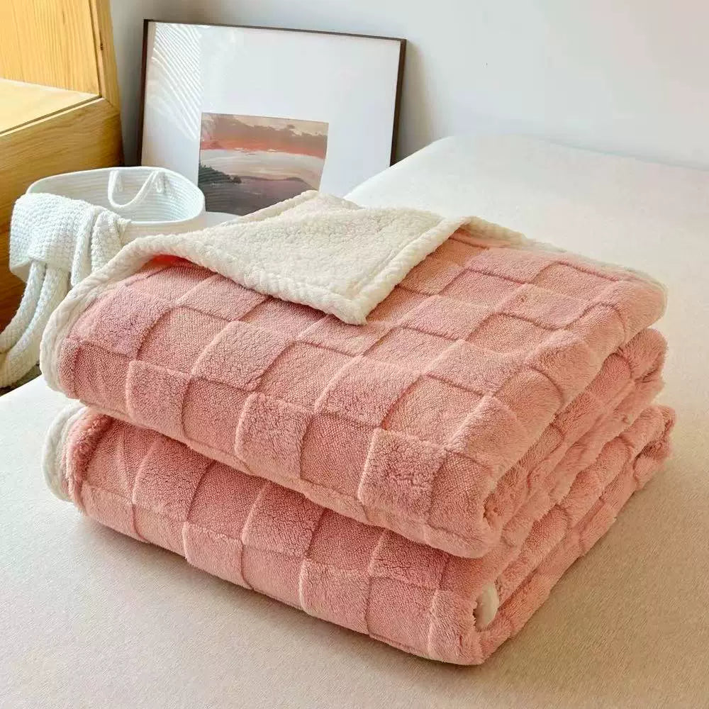 "Tafurong Lamb Fleece Blanket, Double - Sided Plush Ultra Warm Throw Blanket, Cozy Thermal Locking Bed Blanket for Couch Bed Travel, Premium Durable High - Quality Blanket"