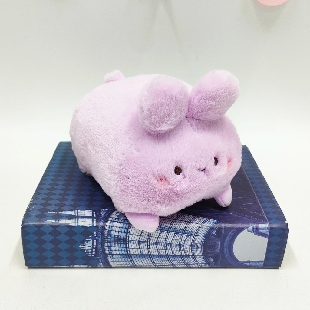 Round Animal Plush Toy, 15 cm Mini Pig, Calico Cat, Bunny, Dinosaur, Bee or Puppy for Cozy Desks and Gifts