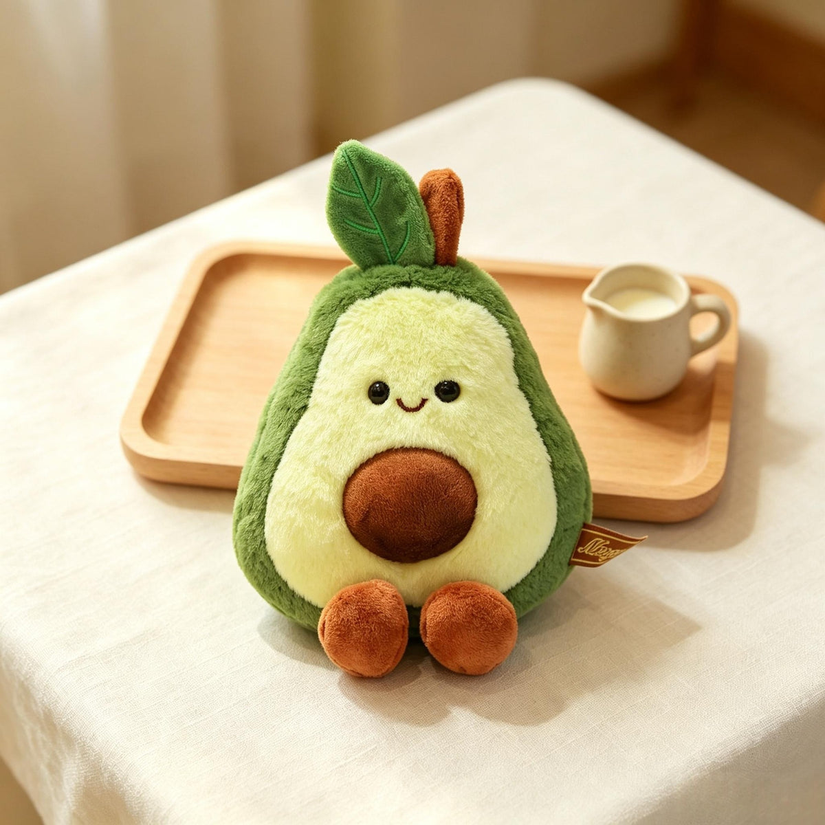 Smiling Fruit Plush Toy, 15 cm Mini Mangosteen Avocado Orange Mango Kiwi or Fig for Cozy Desks and Gifts