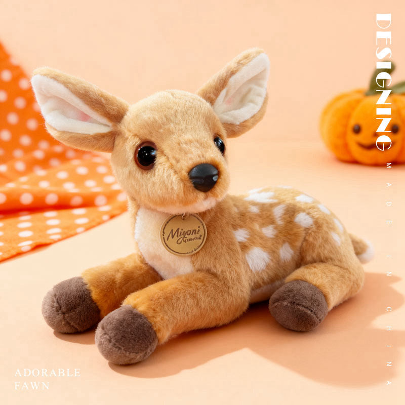 Woodland Deer Plush Toys, 15–30 cm Spotted Fawn and Antlered Buck Stuffed Animals for Cozy Shelves and Nature-Loving Gifts