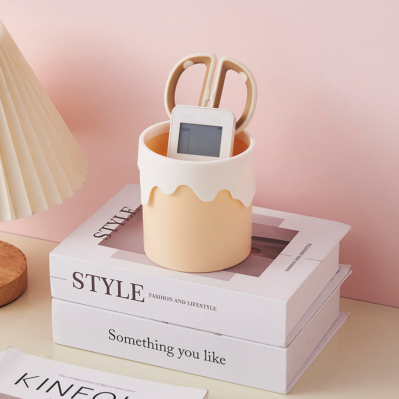 Playful Desk Pen Holder and Mini Organizer, Dino Egg, Drawer, Ice Cream and Cloud Styles for Pens, Brushes and Stationery