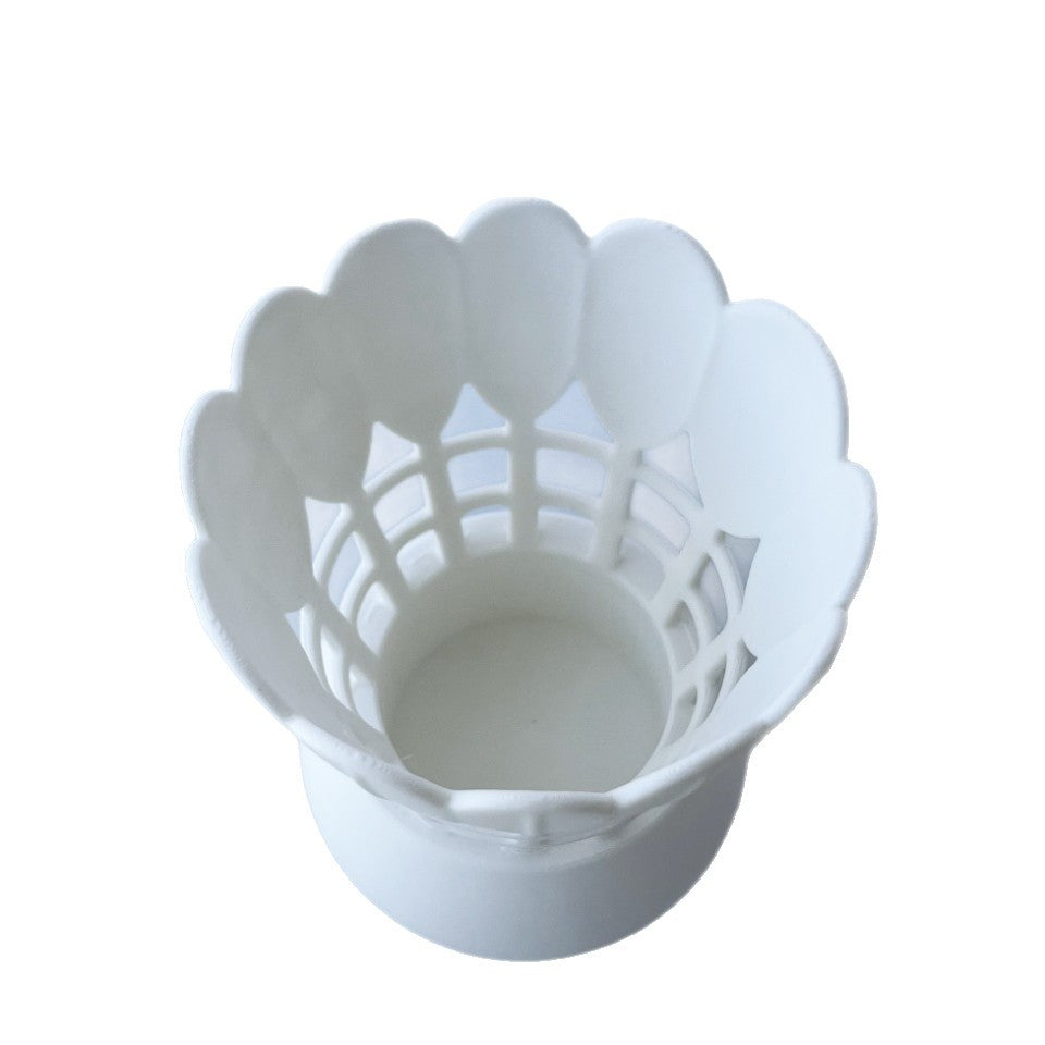 Badminton Shuttlecock Pencil Holder, Sculptural Desk Organizer in White or Black for Pens, Brushes and Playful Workspaces