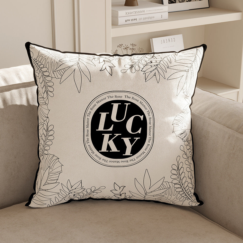 Black and White Botanical & Stripe Pillow Covers, Double-Sided Printed Decorative Cushion Covers for Sofas, Bedrooms and Cozy Living Rooms