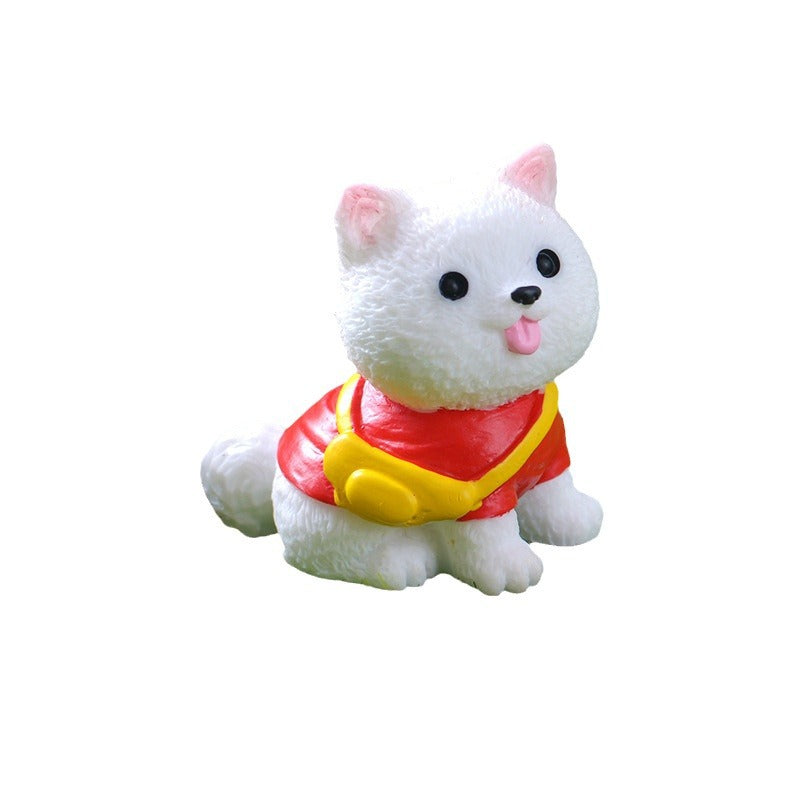 Mini Dog Figurine Set of 12, Colorful Puppy Breed Ornaments for Desk Displays and Miniature Scenes