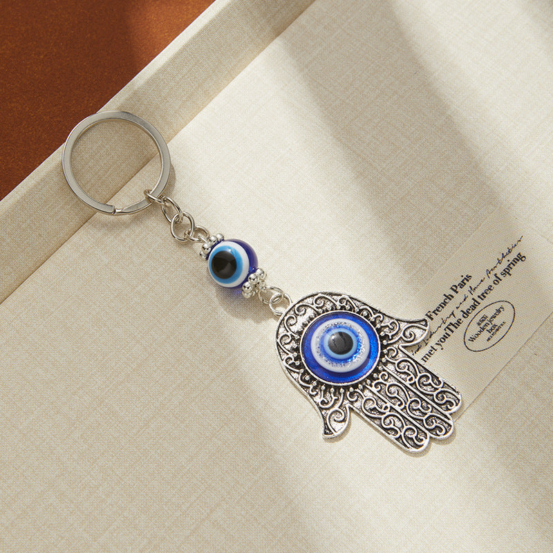 Evil Eye Keychain - Protection Lucky Charm | Boho Crystal Bag & Car Key Accessory