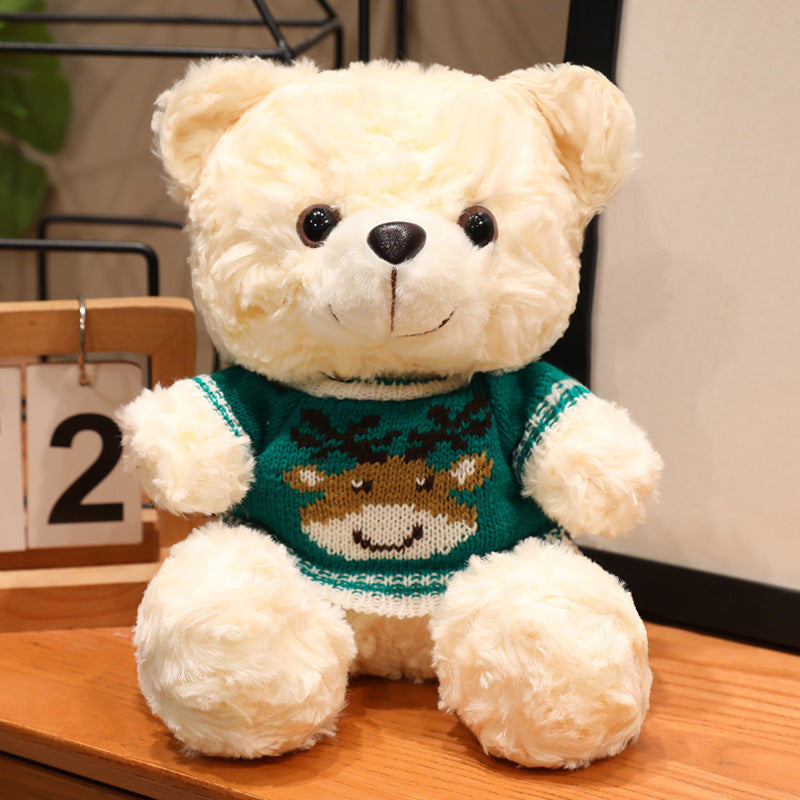 Christmas Teddy Bear Plush Toy, Festive Holiday Stuffed Bear in 18, 23 or 26 cm for Cozy Rooms and Thoughtful Gifts