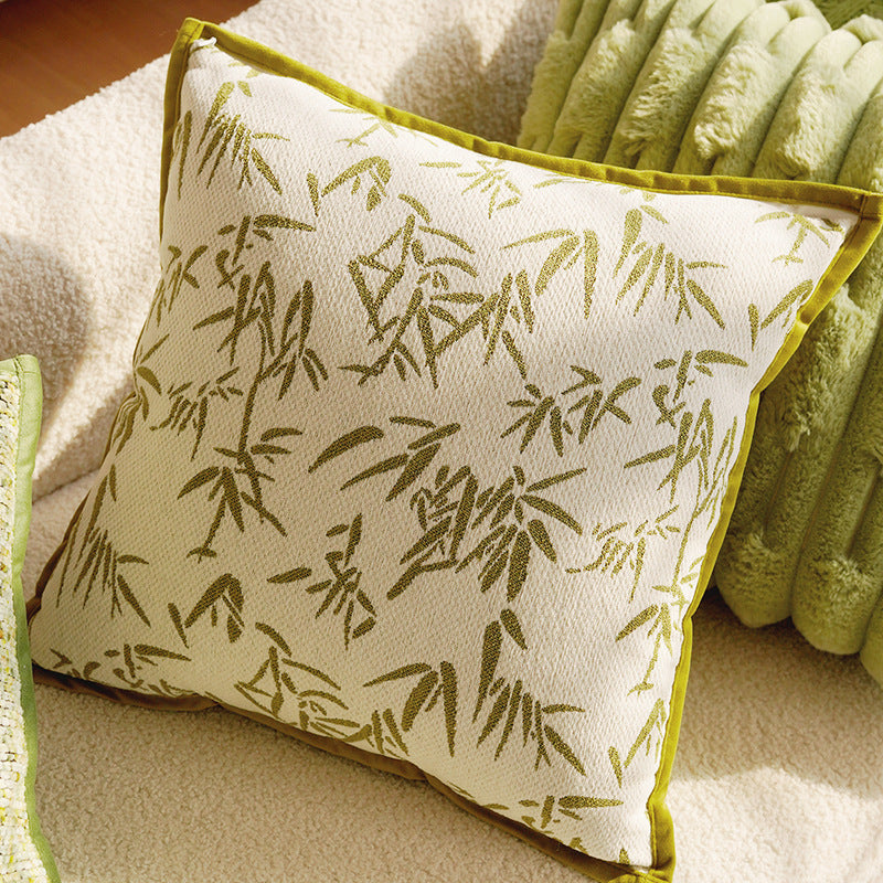 Green & Cream Decorative Pillow Covers, Botanical, Equestrian and Textured Designs for Sofas and Cozy Bedrooms