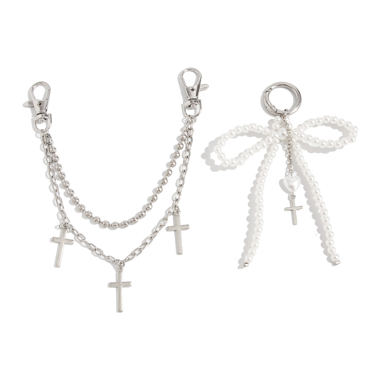 Edgy Handmade Metal Chain Charm | Trendy Minimalist Pendant for Stylish Bags & Effortless Looks