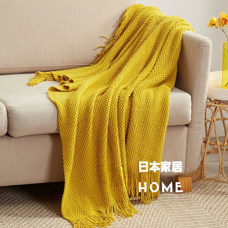 Warm Japanese - style Knitted Blanket