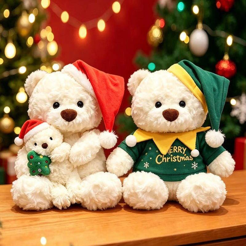 Christmas Teddy Bear Plush Toy, Festive Holiday Stuffed Bear in 18, 23 or 26 cm for Cozy Rooms and Thoughtful Gifts