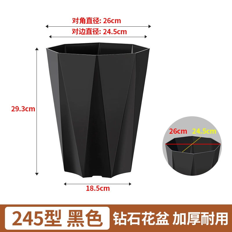 Simple and modern diamond shaped polygonal flowerpot, light luxury
