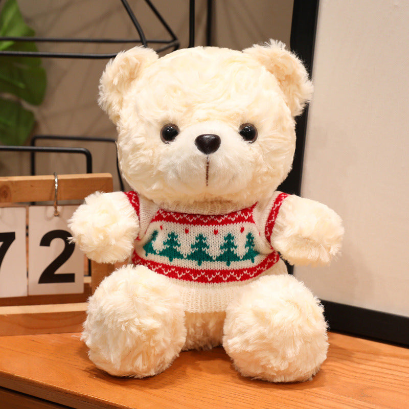 Christmas Teddy Bear Plush Toy, Festive Holiday Stuffed Bear in 18, 23 or 26 cm for Cozy Rooms and Thoughtful Gifts