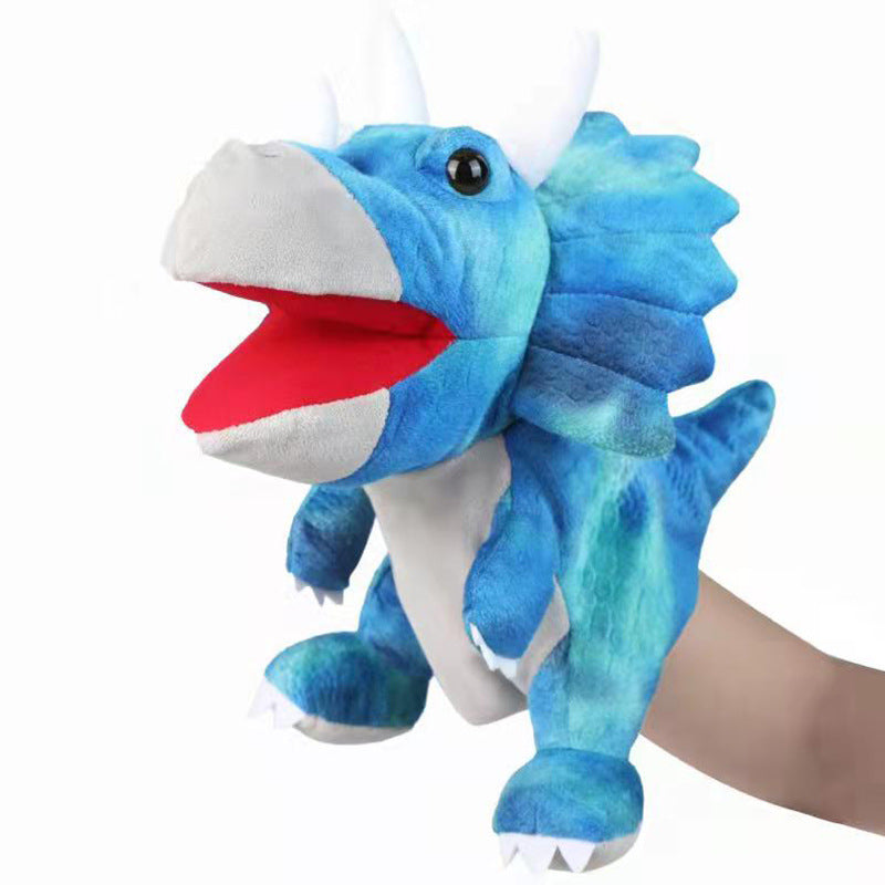 Dinosaur Hand Puppet Plush Toys, 20–30 cm Soft T Rex, Triceratops and Prehistoric Animal Styles for Pretend Play
