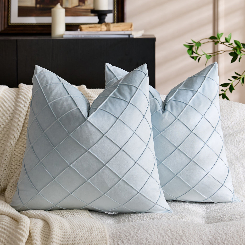 Solid Velvet Pillow Cover in 21 Colors, Decorative Square and Lumbar Cushion Cover for Sofas, Bedrooms and Cozy Home Styling
