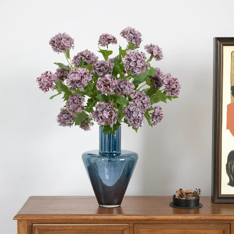 Deep Blue Vintage Glass Flower