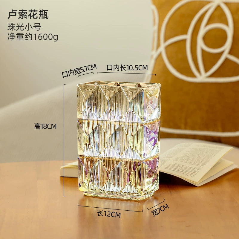 Heavy - Duty Textured Glass Flower Vase