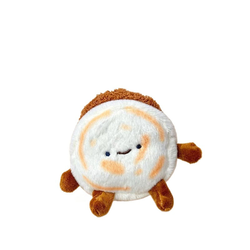 Xi’an Roujiamo Plush Keychain, 12 cm Stuffed Flatbread Bag Charm in Meat or Vegetable Style for Playful Gifts