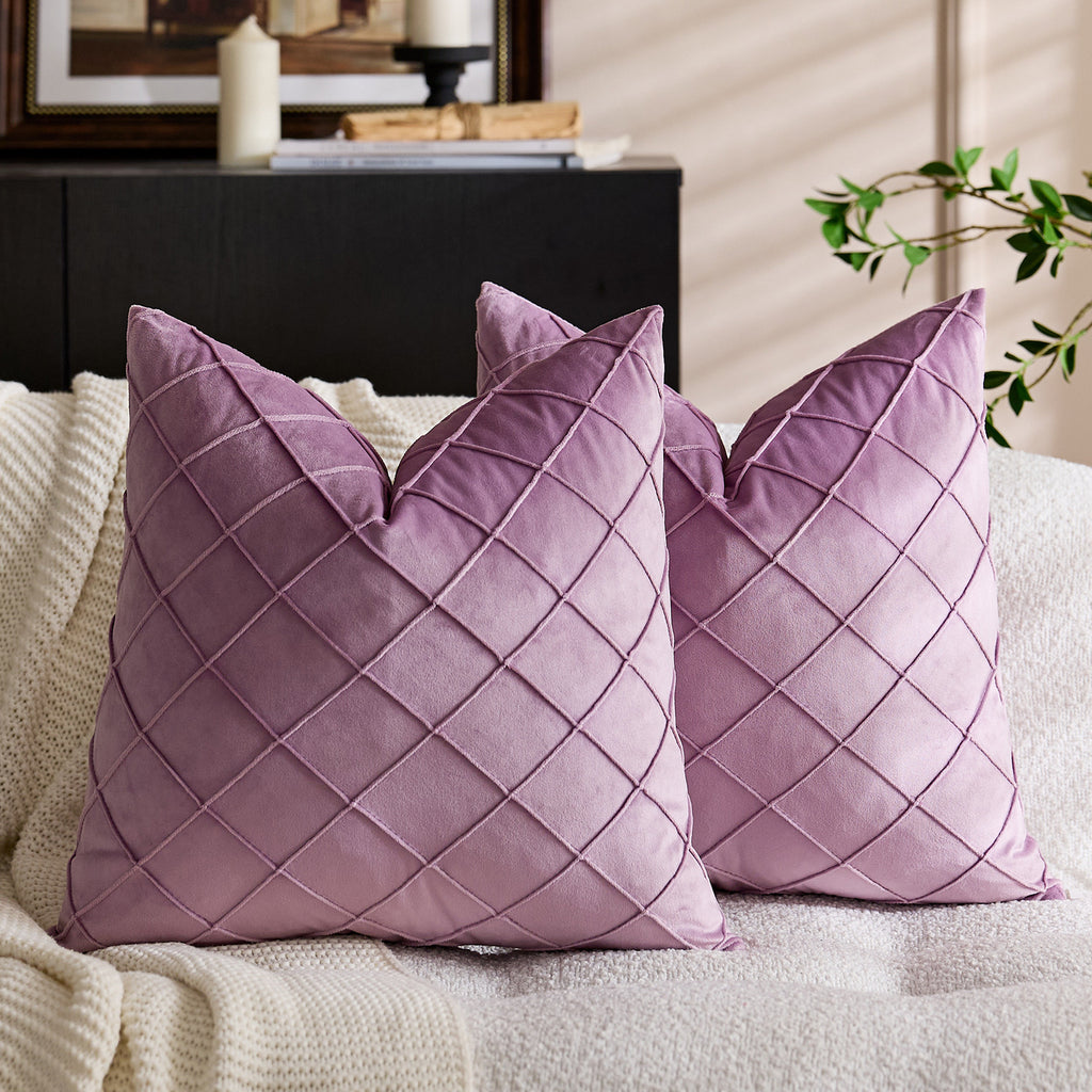 Solid Velvet Pillow Cover in 21 Colors, Decorative Square and Lumbar Cushion Cover for Sofas, Bedrooms and Cozy Home Styling