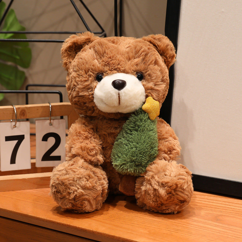 Christmas Teddy Bear Plush Toy, Festive Holiday Stuffed Bear in 18, 23 or 26 cm for Cozy Rooms and Thoughtful Gifts