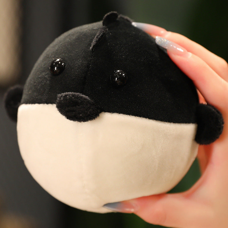 Mini Round Animal Plush Toys and Bag Charms, 10–15 cm Otter, Frog, Penguin, Pufferfish and More for Playful Gifts