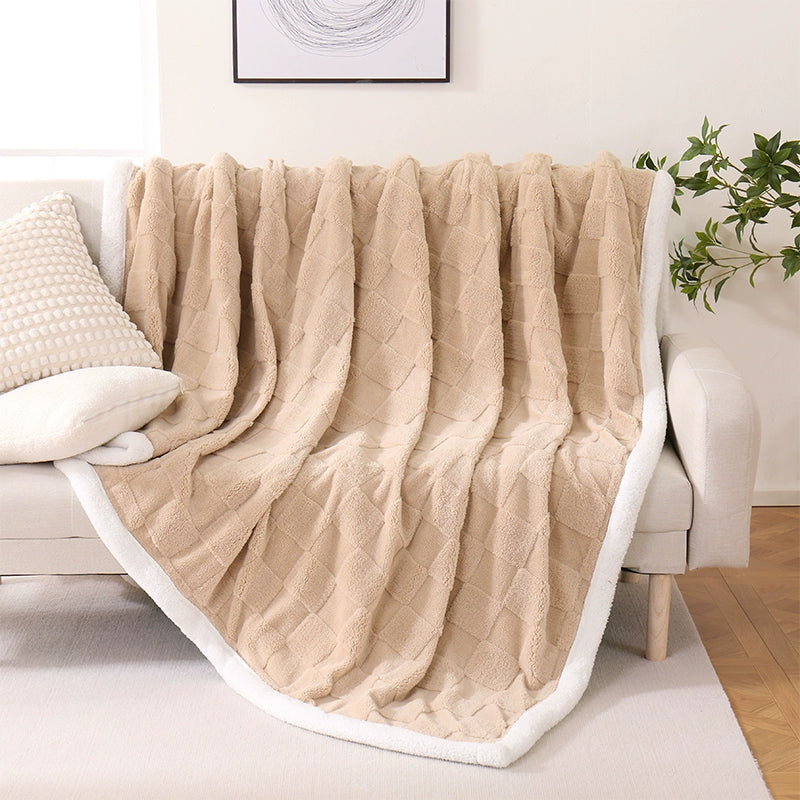 "Tafurong Lamb Fleece Blanket, Double - Sided Plush Ultra Warm Throw Blanket, Cozy Thermal Locking Bed Blanket for Couch Bed Travel, Premium Durable High - Quality Blanket"