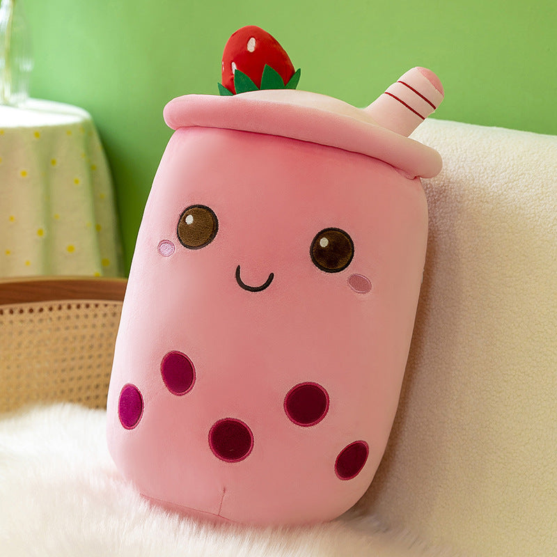 Bubble Tea and Dessert Cup Plush Toy, 20–30 cm Smiling Boba Drink in Colorful Styles for Cozy Rooms and Thoughtful Gifts