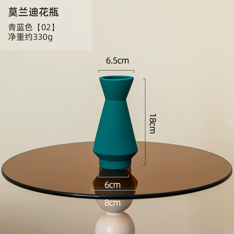 Simple and modern crystal transparent glass vase, creative dining table, living room, fresh flowers, high-end decoration, small Lego vase