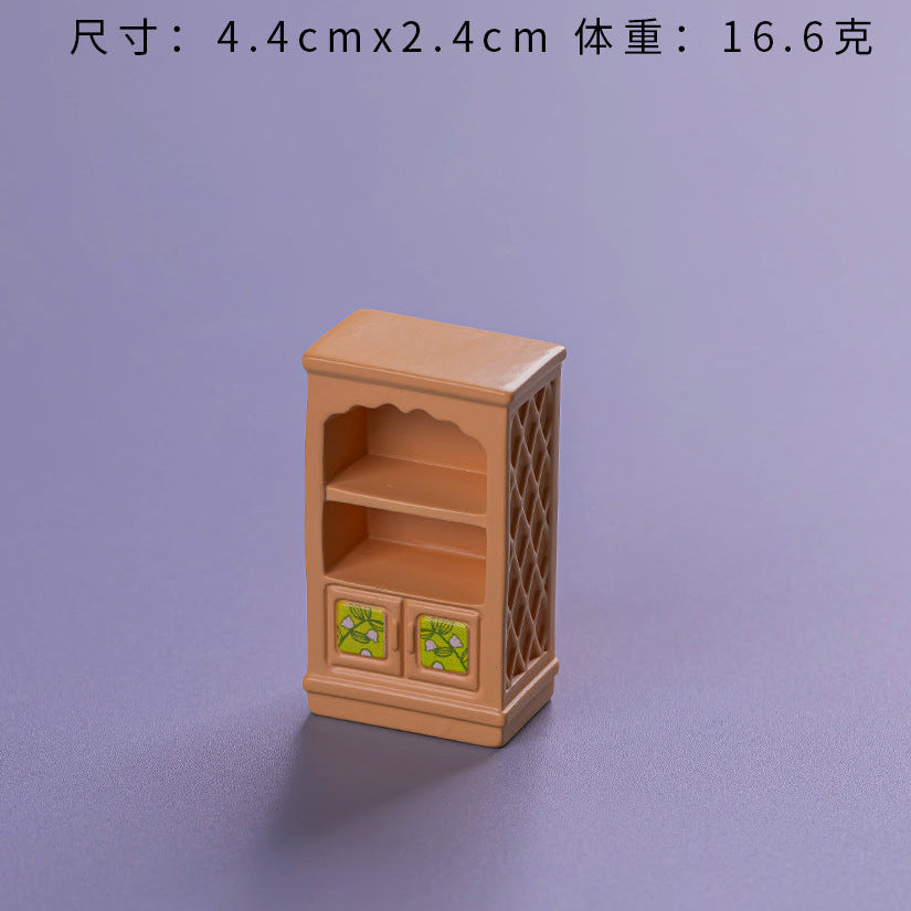 Miniature Cozy Living Room Furniture, Complete 10 Piece Set for Dollhouse Scenes, Fairy Gardens and Creative Desk Displays
