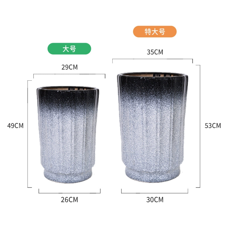 Modern minimalist paradise bird landing tall flowerpot