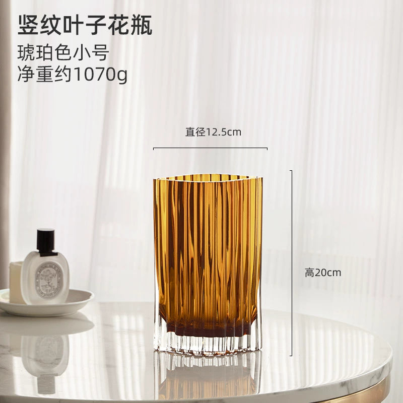 Light luxury leaf vase