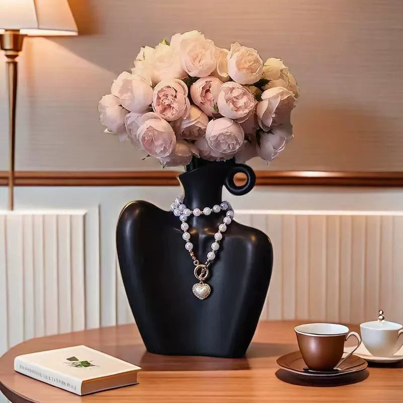 New ceramic vase for niche art flower arrangements