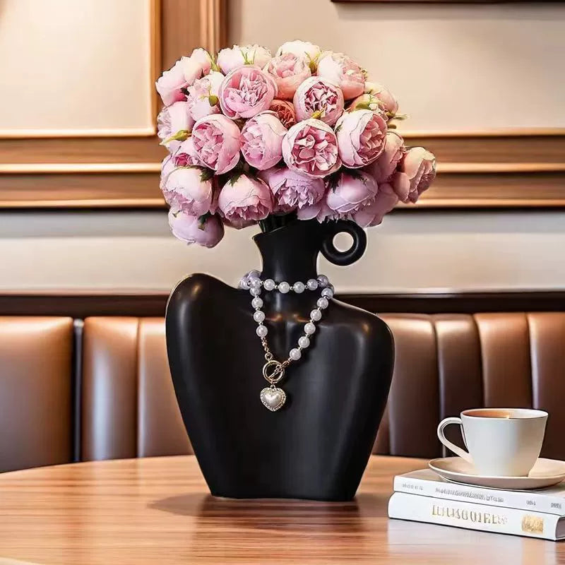 New ceramic vase for niche art flower arrangements