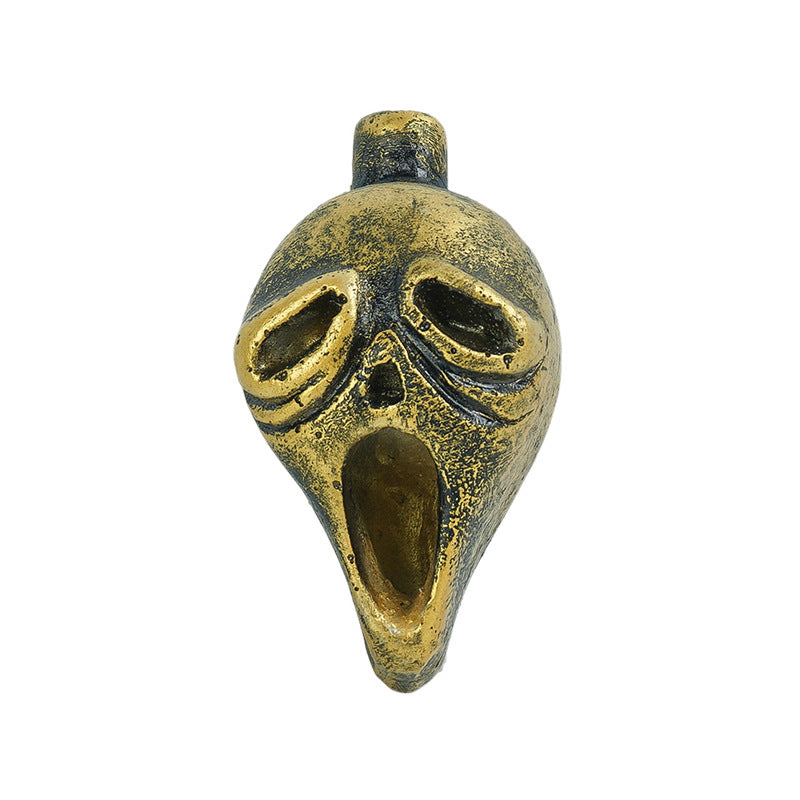 Aztec Death Whistle (Multiple Styles) – Handmade Clay Skull Ghost Whistle with Loud Penetrating Sound