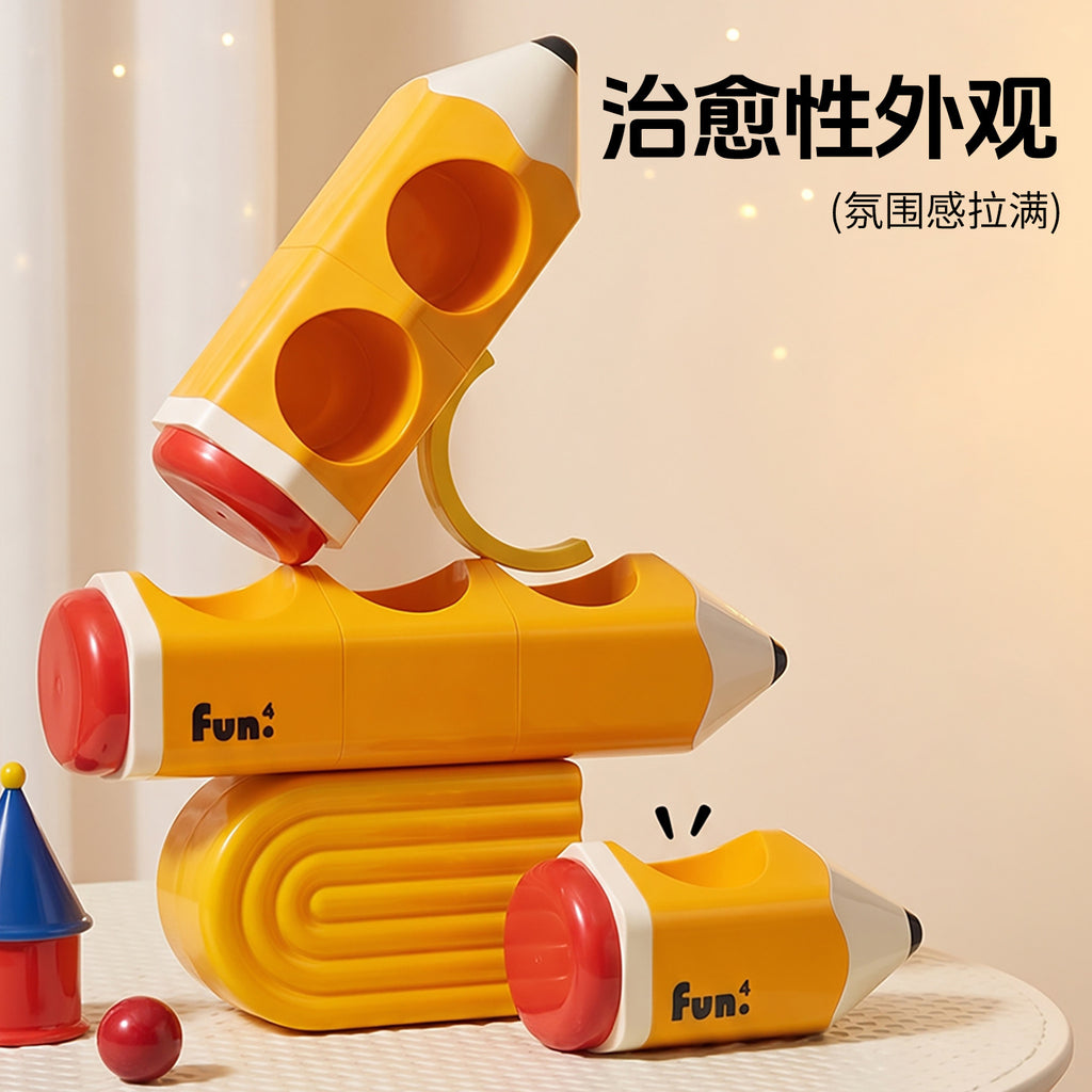 Playful Pencil-Shaped Desk Organizer, Single, Double or Triple Compartment Pen Holder for Study Spaces and Creative Workspaces
