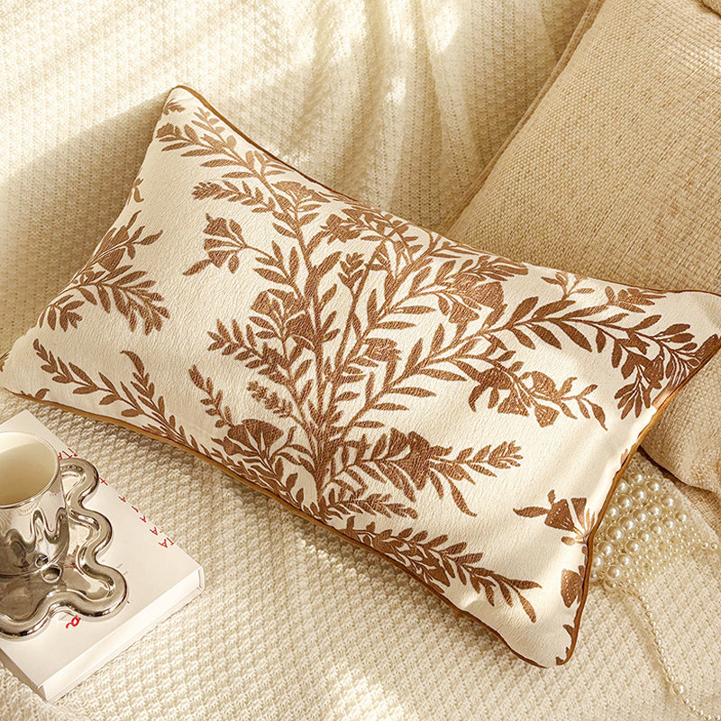 Warm Neutral Decorative Pillow Covers, Leaf, Butterfly and Textured Designs for Cozy Sofas, Bedrooms and Reading Corners