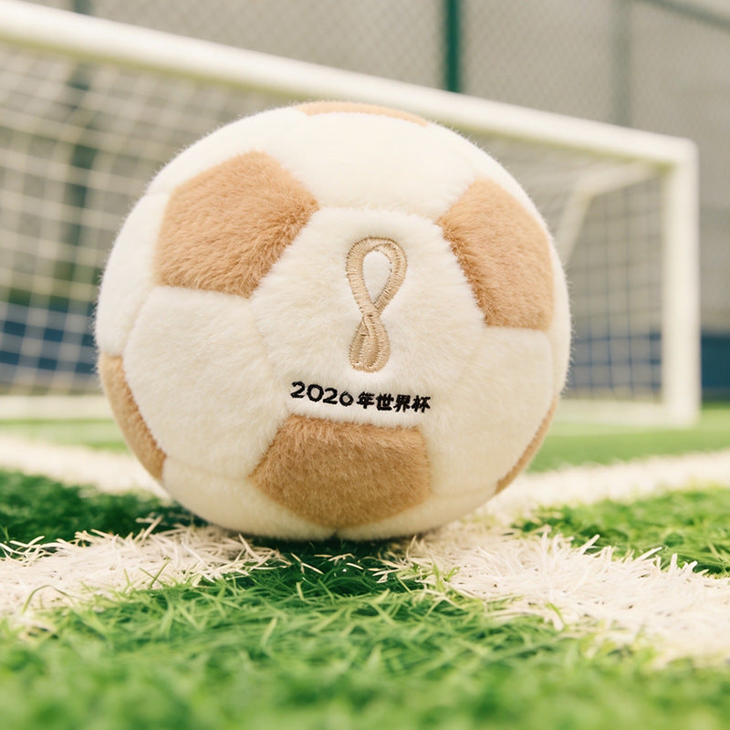 Smiling Soccer Ball Plush Toy, 25 cm Fuzzy Football Cushion in Seven Colors for Sporty Bedrooms, Playful Shelves and Gifts