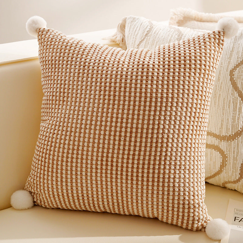 Warm Neutral Textured Pillow Covers, Dandelion, Moroccan Floral and Tufted Designs for Cozy Sofas and Bedrooms