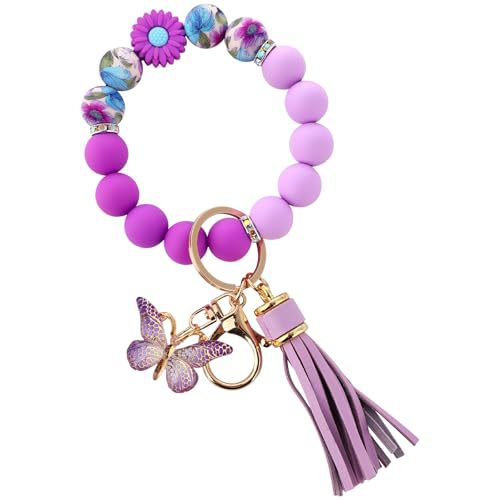 Beechwood Keychain、Positive Energy Charm、Memorial Bracelet Keychain、Silicone Bead Tassel Charm、Good Luck Keepsake