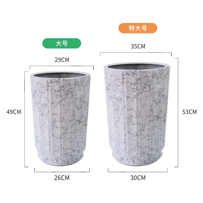 Modern minimalist paradise bird landing tall flowerpot