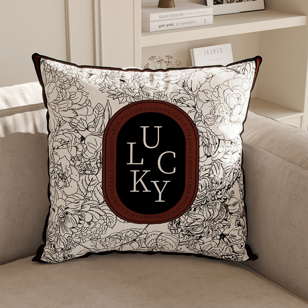 Black and White Botanical & Stripe Pillow Covers, Double-Sided Printed Decorative Cushion Covers for Sofas, Bedrooms and Cozy Living Rooms