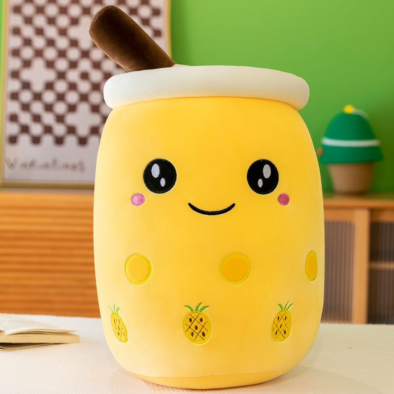 Bubble Tea and Dessert Cup Plush Toy, 20–30 cm Smiling Boba Drink in Colorful Styles for Cozy Rooms and Thoughtful Gifts
