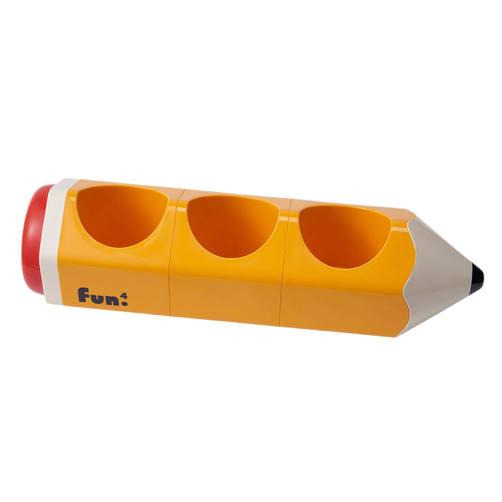Playful Pencil-Shaped Desk Organizer, Single, Double or Triple Compartment Pen Holder for Study Spaces and Creative Workspaces