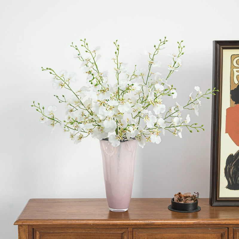 Pink Cream Wind Glass Vase