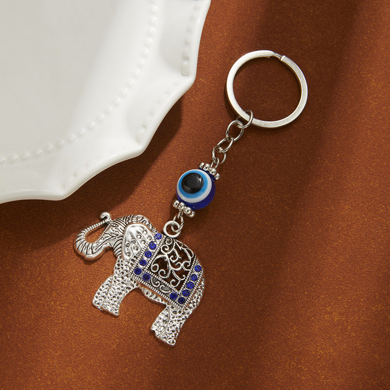 Evil Eye Keychain - Protection Lucky Charm | Boho Crystal Bag & Car Key Accessory