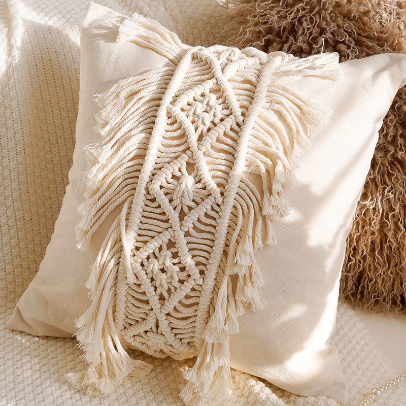 Warm Neutral Textured Pillow Covers, Dandelion, Moroccan Floral and Tufted Designs for Cozy Sofas and Bedrooms