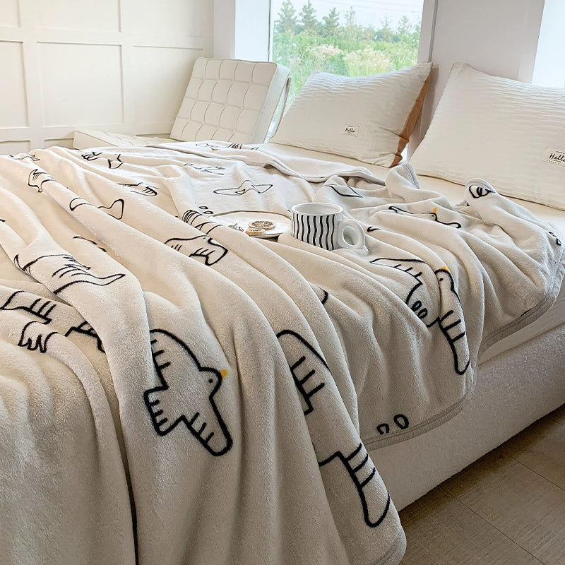 Handmade thickened milk velvet air conditioning blanket