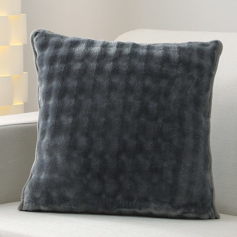 Soft Bubble Texture Pillow Cover | Six Cozy Colors and Three Square Sizes for Sofas, Reading Chairs and Bedrooms